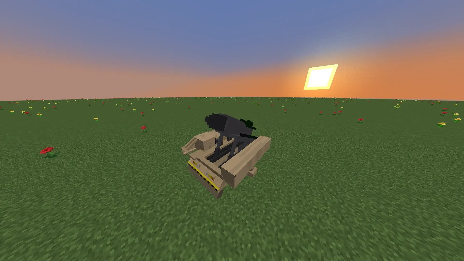 Ballistic Missile mounted on the Launch Pad in Minecraft