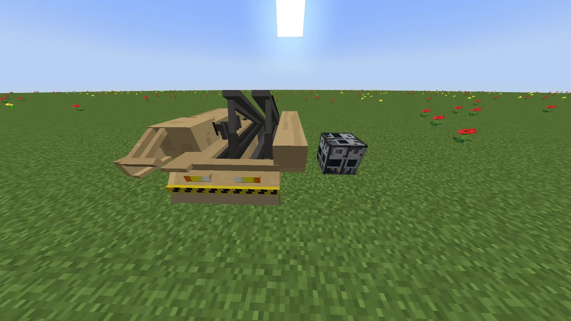 Launch Pad with coordinate terminal in Minecraft 1.20.1 Ballistic Missile Mod